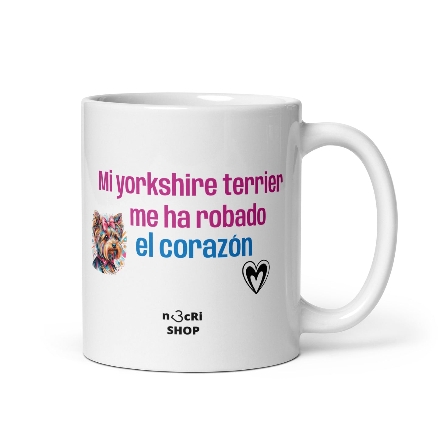 Taza yorkshire corazón