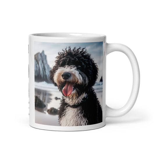 Taza water dog happy