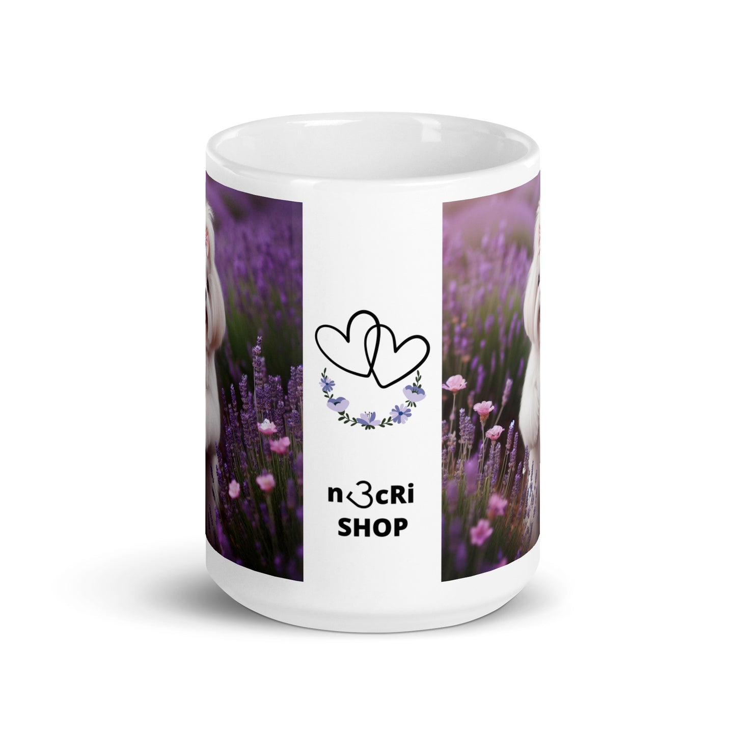 Taza bichón maltés lavanda