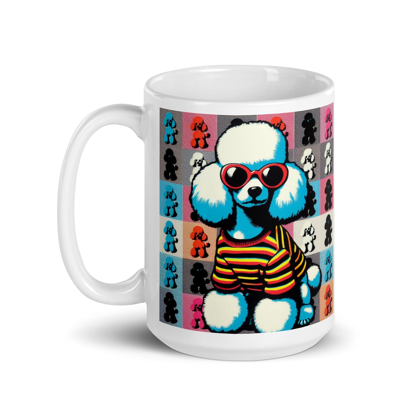 Taza caniche gafas