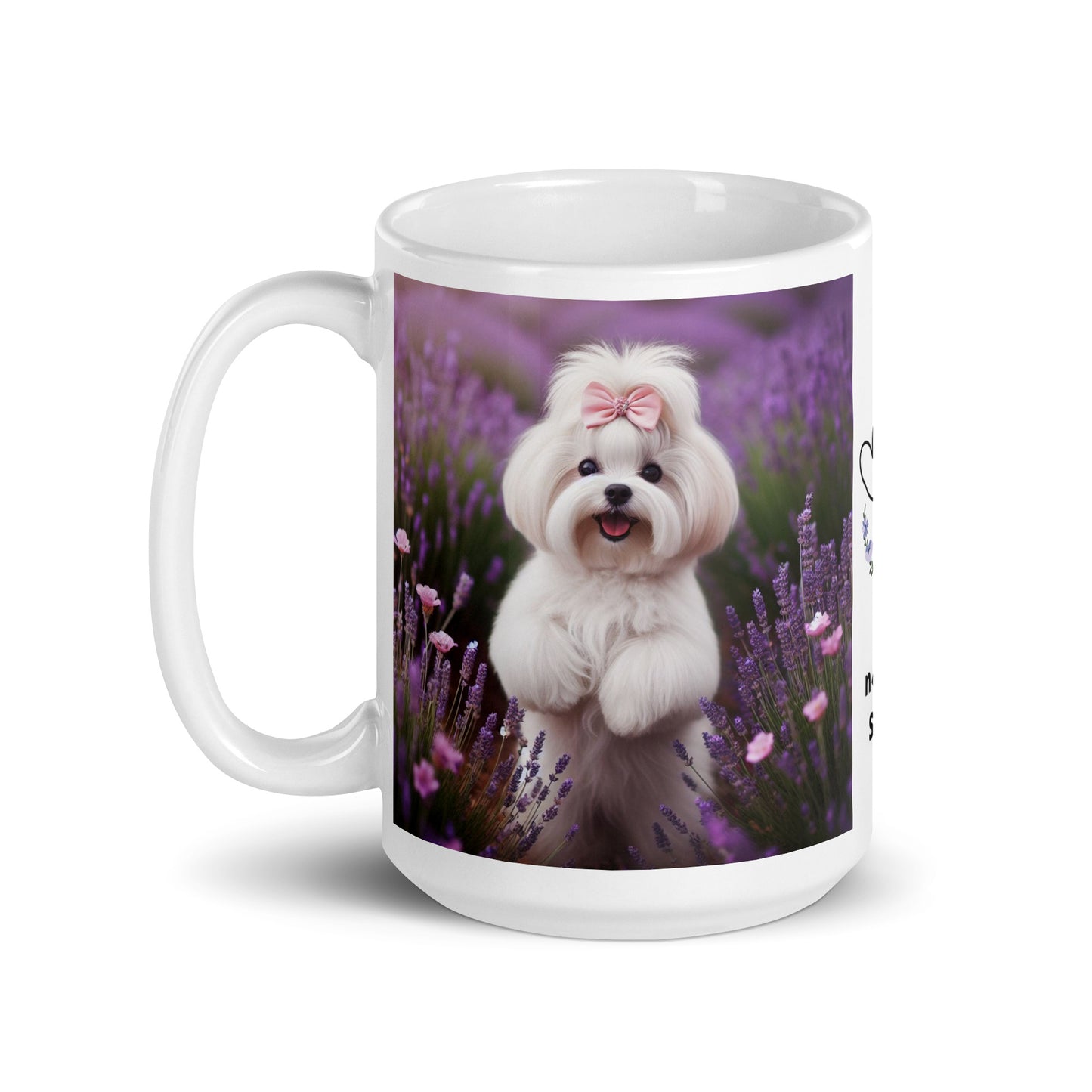 Taza bichón maltés lavanda