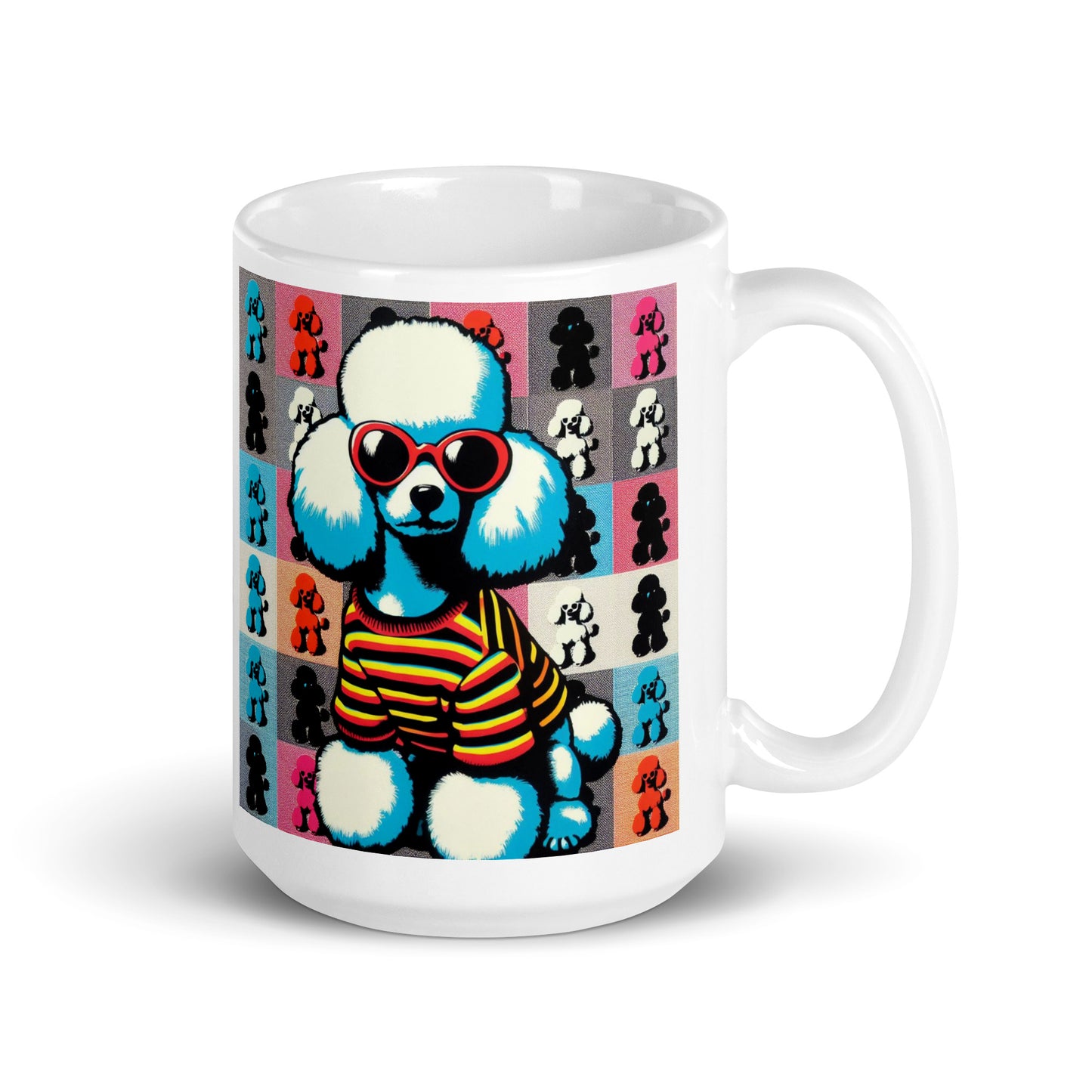 Taza caniche gafas