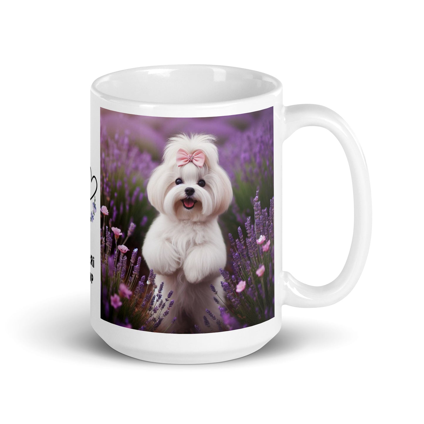 Taza bichón maltés lavanda