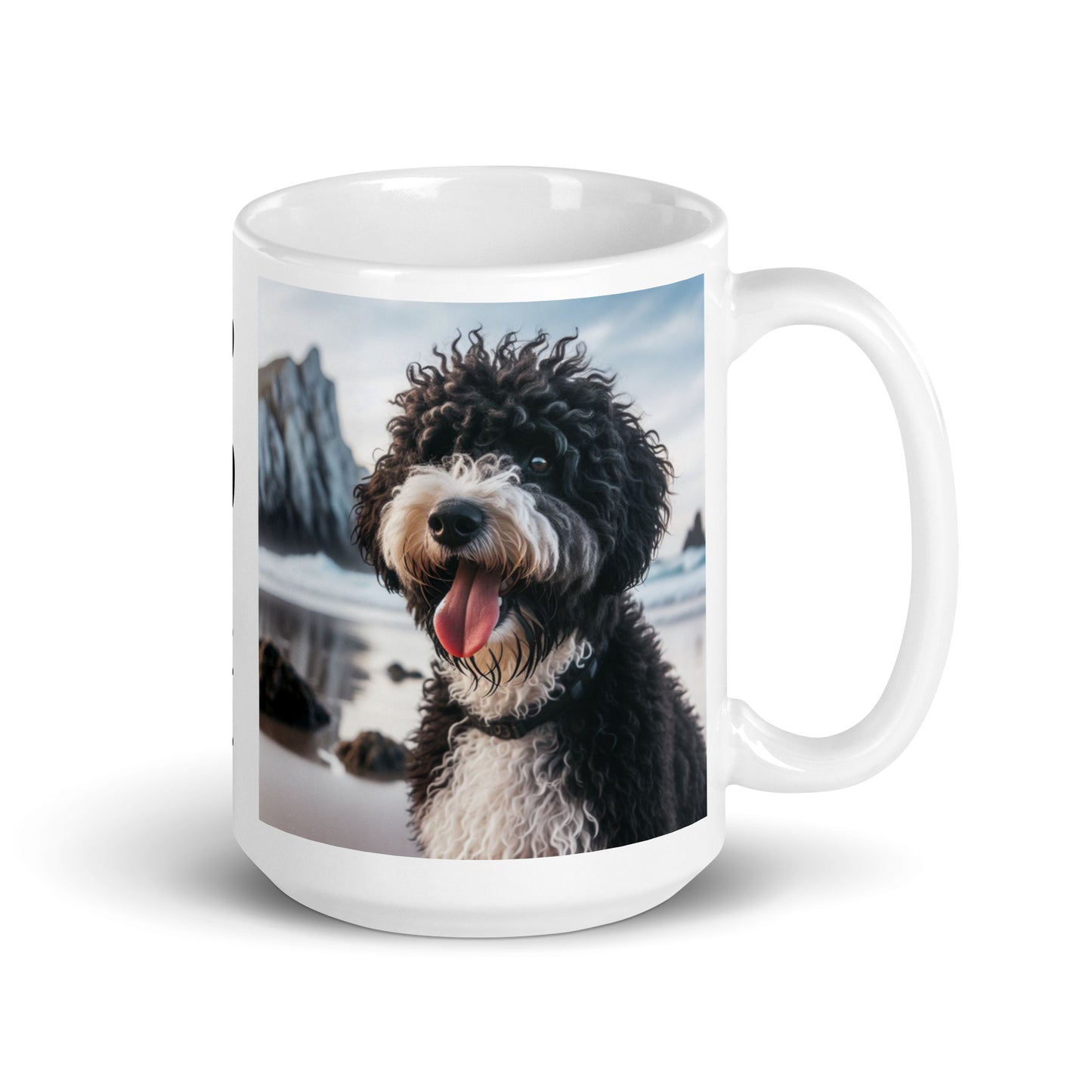 Taza water dog happy